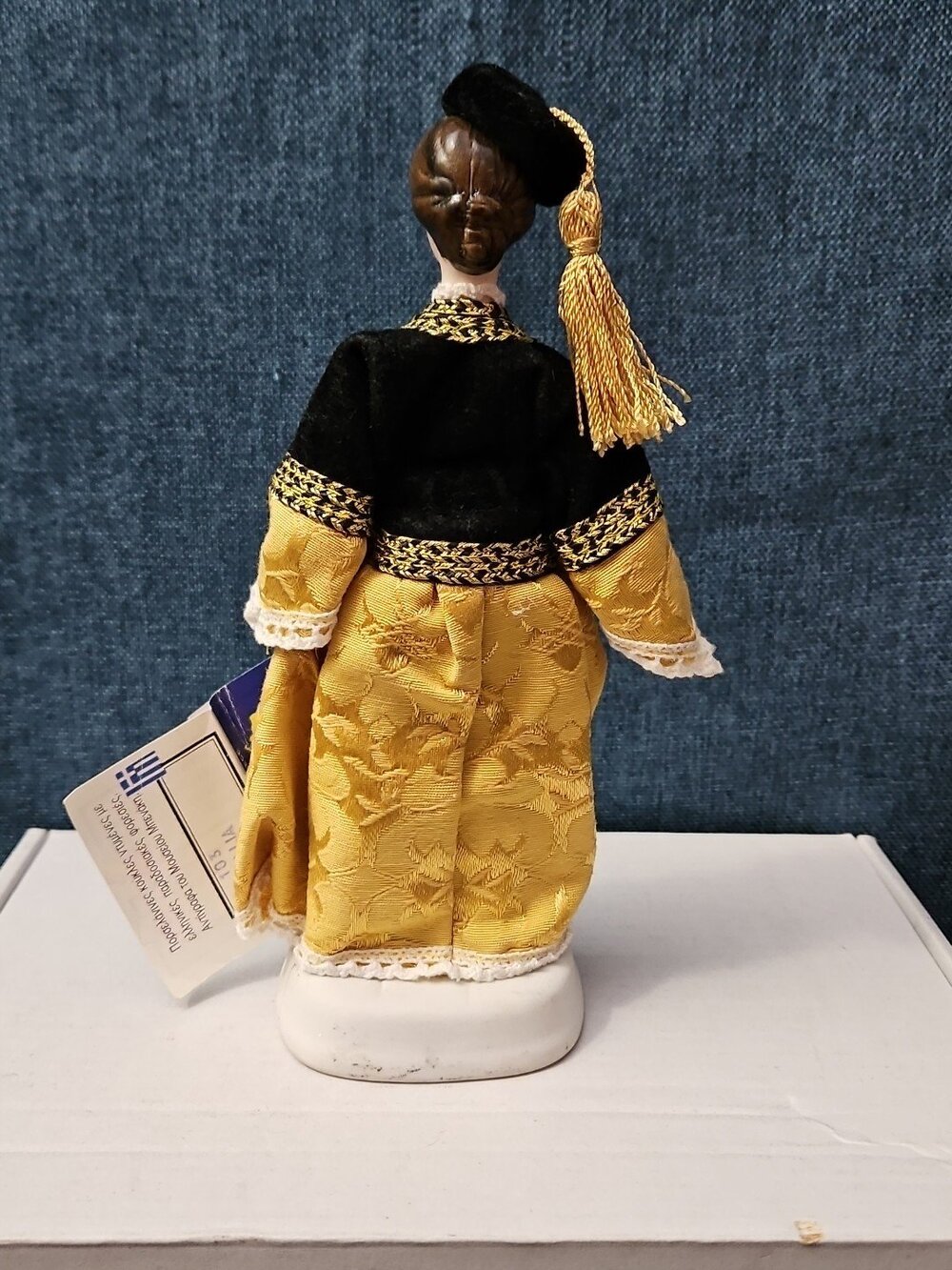 Vintage Evelt Themis Porcelain Doll | Handmade in Greece | Traditional Costume | - Picture 11 of 16